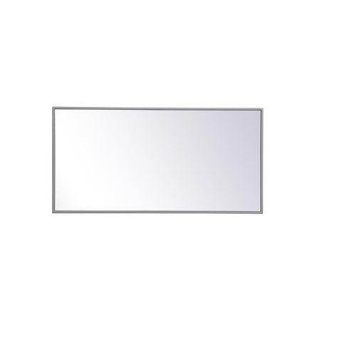 Elegant Lighting Metal frame rectangle mirror 18 inch x 36 inch in Grey