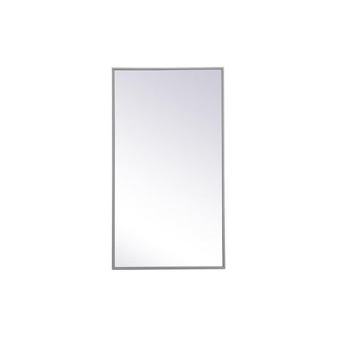 Elegant Lighting Metal frame rectangle mirror 20 inch x 36 inch in Grey