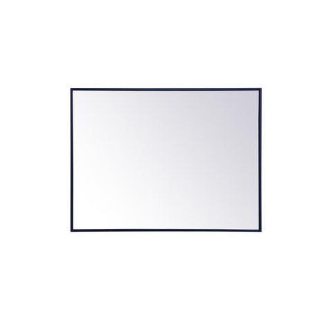 Elegant Lighting Metal frame rectangle mirror 27 inch x 36 inch in Blue