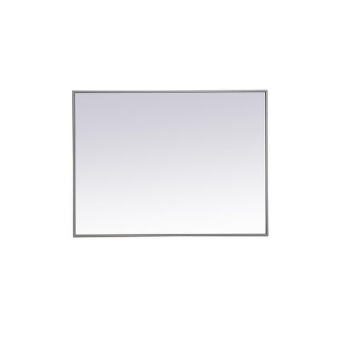 Elegant Lighting Metal frame rectangle mirror 27 inch x 36 inch in Grey