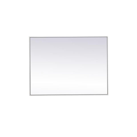 Elegant Lighting Metal frame rectangle mirror 27 inch x 36 inch in White