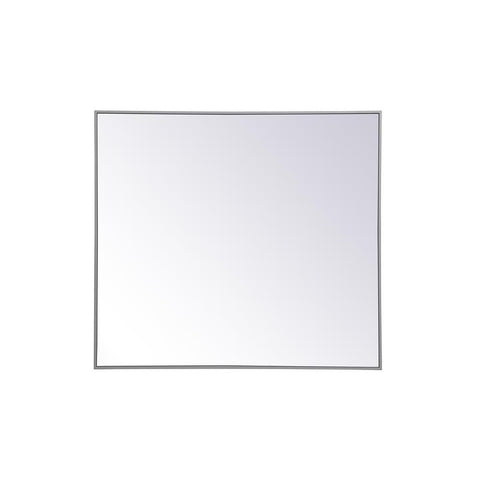 Elegant Lighting Metal frame rectangle mirror 36 inch x 40 inch in Grey