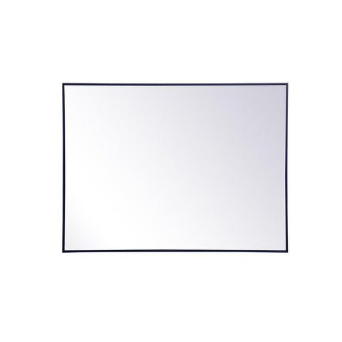 Elegant Lighting Metal frame rectangle mirror 36 inch x 48 inch in Blue