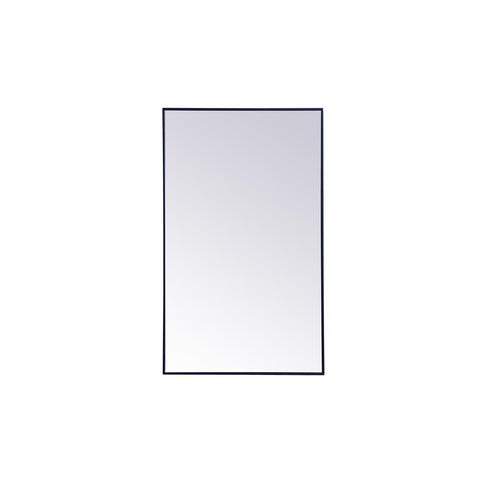 Elegant Lighting Metal frame rectangle mirror 36 inch x 60 inch in Blue