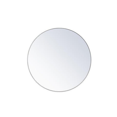 Elegant Lighting Metal frame round mirror 42 inch in White