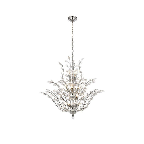 Elegant Lighting Orchid 18 light Chrome Chandelier Clear Swarovski Elements Crystal