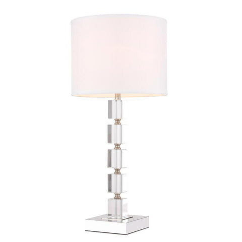 Elegant Lighting Palais 1 light Polished Nickel Table Lamp