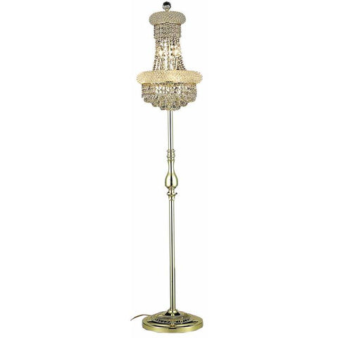 Elegant Lighting Primo 6 light Gold Floor Lamp Clear Elegant Cut Crystal