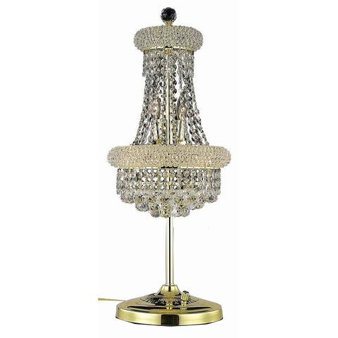 Elegant Lighting Primo 6 light Gold Table Lamp Clear Elegant Cut Crystal