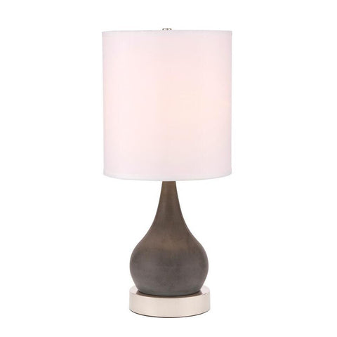 Elegant Lighting Quinn 1 light Polished Nickel Table Lamp