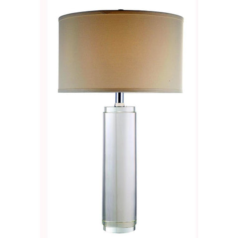 Elegant Lighting Regina Collection 1-Light Chrome Crystal Table Lamp