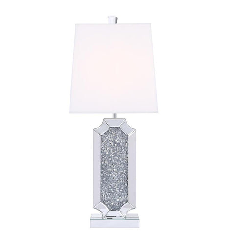 Elegant Lighting Sparkle Collection 1-Light Silver Crystal Table Lamp