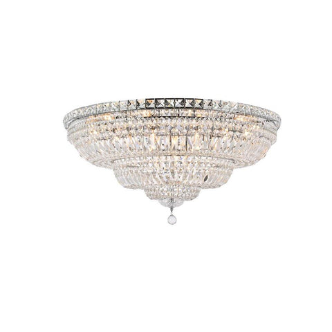 Elegant Lighting Tranquil 21 light Chrome Flush Mount Clear Royal Cut Crystal