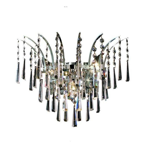 Elegant Lighting Victoria 3 light Chrome Wall Sconce Clear Royal Cut Crystal