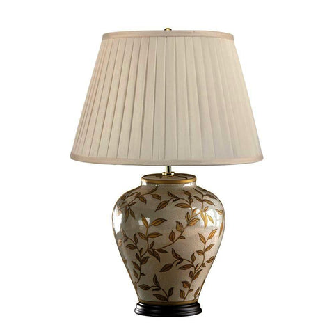 Elstead Lighting Leaves Brown & Gold Table Lamp