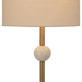 Hudson & Canal Lorna Floor Lamp In Antique Brass With Alabaster