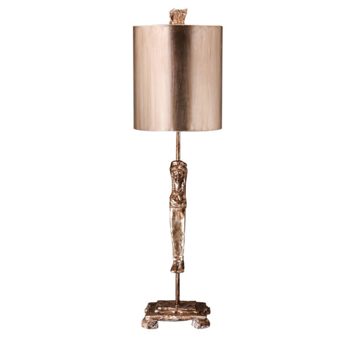 Flambeau Caryatid Silver Table Lamp