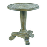 Hammary 090-349 Hidden Treasures Driftwood Round Pedestal End Table