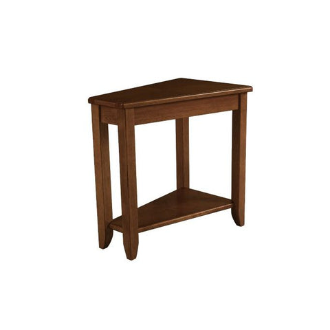 Hammary Chairsides Wedge Chairside Table in Oak