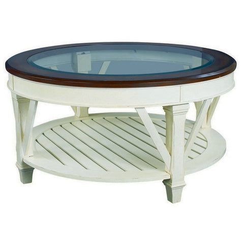 Hammary Promenade Round Glass Top Cocktail Table