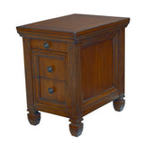 Hammary T73491-00 Hidden Treasures Chairside Table in Oak Finish