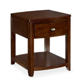 Hammary Tribecca 1 Drawer End Table in Root Beer