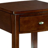 Hammary Tribecca 1 Drawer End Table in Root Beer
