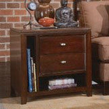 Hammary Tribecca 2 Drawer End Table in Root Beer