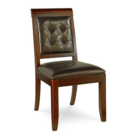 Hammary Tribecca Leather Side Chair in Root Beer