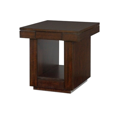 Hammary Uptown Drawer End Table in Mocha