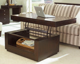 Hammary Uptown Rectangular Lift-Top Cocktail Table in Mocha