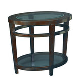 Hammary Urbana Glass Top Oval Cocktail Table Set