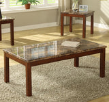 Homelegance Achillea 3 Piece Coffee Table Set w/ Faux Marble Top