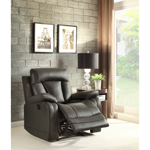 Homelegance Ackerman Glider Reclining Chair in Grey Leather