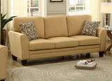 Homelegance Adair Sofa With 2 Pillows In Yellow Fabric
