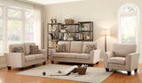 Homelegance Adair Three Piece Sofa Set In Grey Fabric
