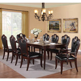 Homelegance Agatha 9 Piece Extension Dining Room Set in Rich Cherry