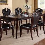 Homelegance Agatha 9 Piece Extension Dining Room Set in Rich Cherry