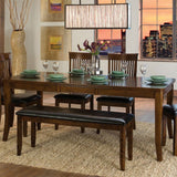 Homelegance Alita 6 Piece Extension Dining Room Set in Warm Cherry