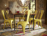 Homelegance Amara Metal Side Chair in Yellow
