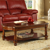 Homelegance Amaya Cocktail Table in Warm Cherry