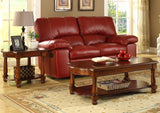 Homelegance Midwood 5 Piece Living Room Set in Dark Brown Leather