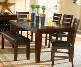 Homelegance Ameillia Extension Rectangular Dining Table in Dark Oak