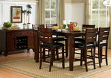 Homelegance Ameillia 7 Piece Extension Square Counter Height Table Set