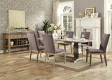 Homelegance Anna Claire 8 Piece Dining Room Set w/Side Chairs in Driftwood