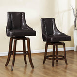 Homelegance Annabelle Swivel Counter Height Chair in Brown