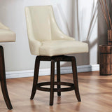 Homelegance Annabelle Swivel Counter Height Chair in Cream