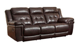Homelegance Anniston Three Piece Sofa Set In Dark Brown Airehyde