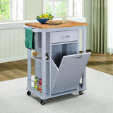 Homelegance Arbor Kitchen Cart w/Casters in Grey