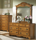 Homelegance Archdale 7 Drawer Dresser w/ Mirror in Warm Honey Pine